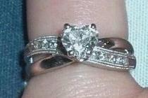 1 Carat Diamond Shaped Heart Ring