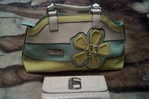 guess handbag with guess wallet