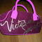 victorias secret velvet with gold heart charm