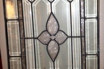 Large leaded glass window clear glass app 20x40 inchs