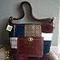 Coach brown/denim patch handbag w/box