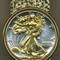 Gorgeous 2-Toned “Gold on Silver” Half dollar Money clip