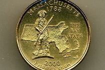 50 piece sets of Gold plated Statehood quarter.