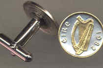 Beautiful Irish 2-Toned “Gold on Silver” ½ penny Cufflinks