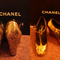 Chanel gold shoes